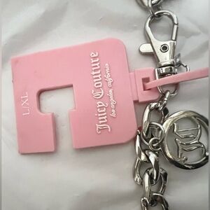 Juicy Colture NWT Chain Belt with  Charms size L /XL Silver